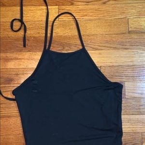 black halter top